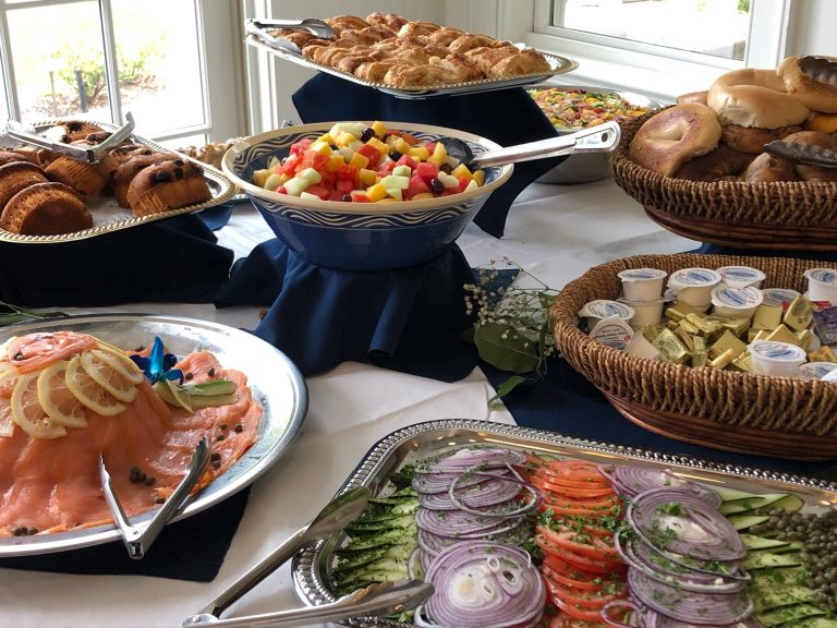 Breakfast catering display
