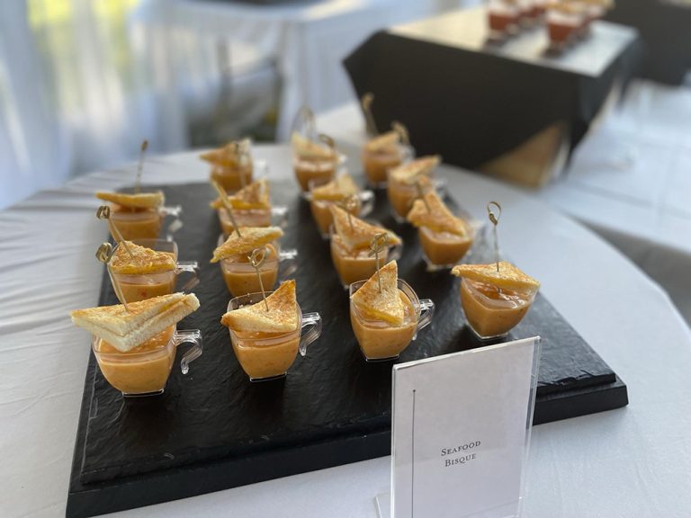 Upscale hors d'oeuvres at catered event