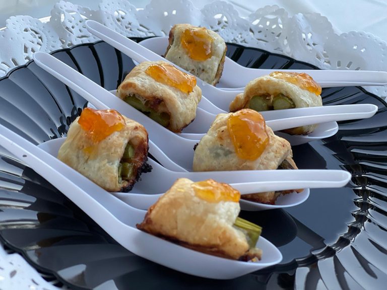 Close up shot of catered hors d'oeuvres