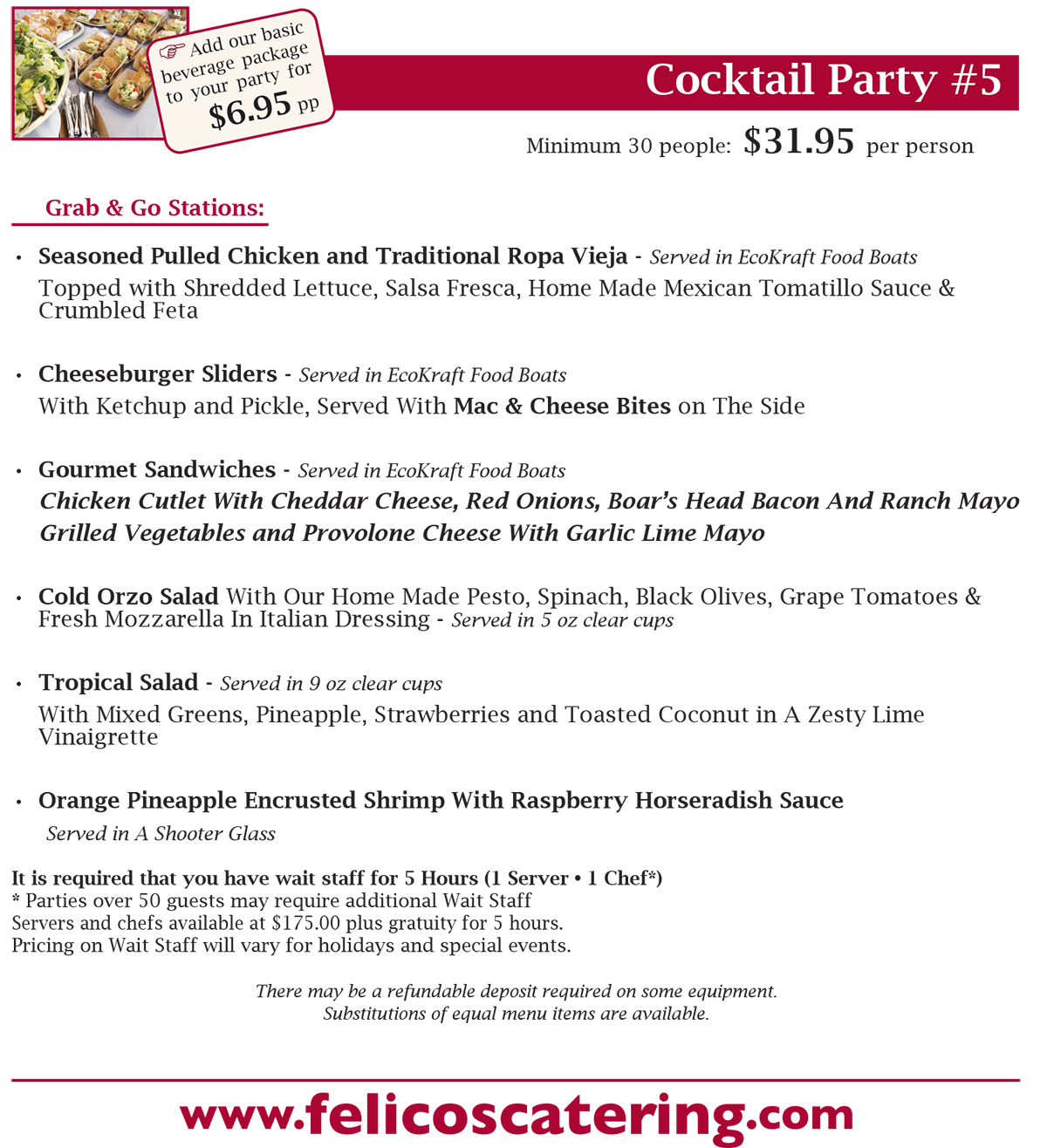 Cocktail party menu page 5