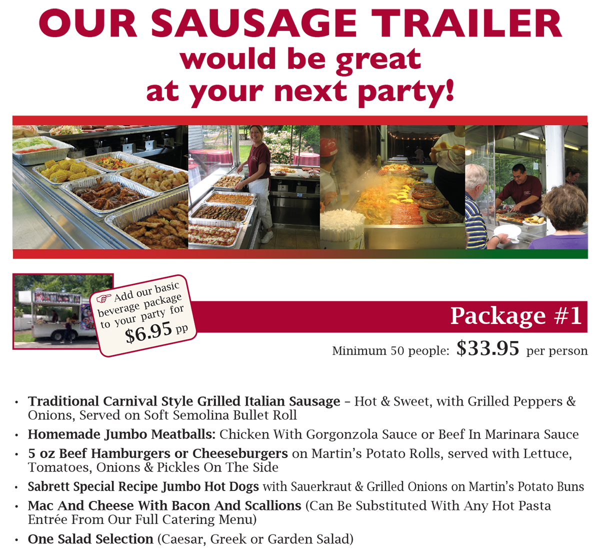 Sausage trailer menu page 2